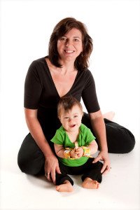 Inventor Isabella Yosuico and her 3 year old son Isaac wearing Mighty Tykes™